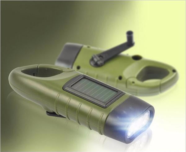 Dynamo Solar Power Torch Flashlight